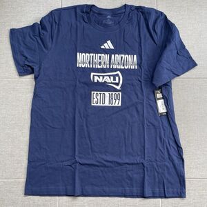 ADIDAS Northern Arizona‎ T-Shirt Men's Size XL Blue NEW Lumberjacks Sports NCAA